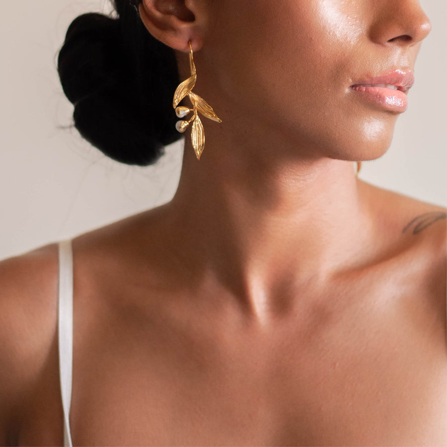 22k gold plated haya earrings