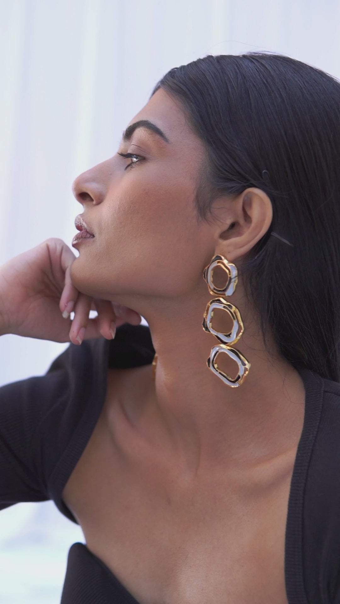 day to night aqua earrings