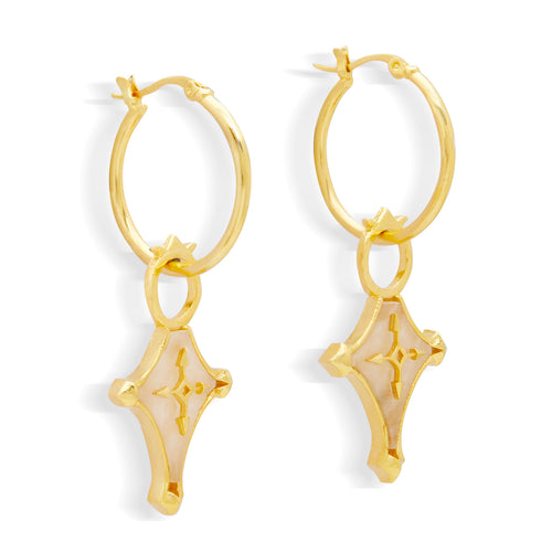 CRUZ EARRINGS - DBJ International 22k Gold Plated