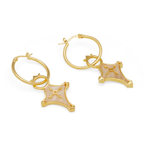 CRUZ EARRINGS - DBJ International 22k Gold Plated