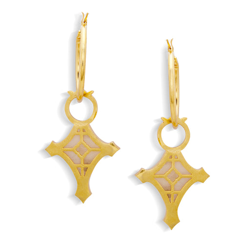 CRUZ EARRINGS - DBJ International 22k Gold Plated