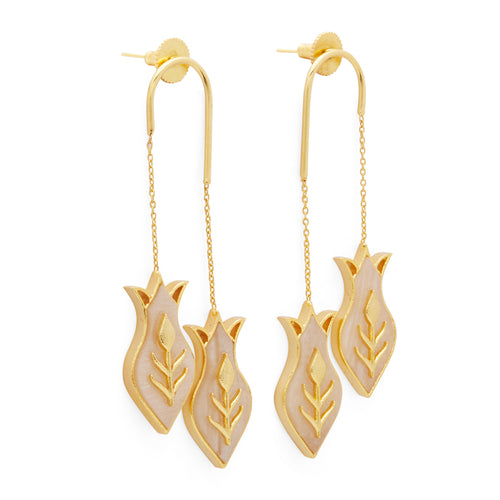 AMPHORA EARRINGS - DBJ International 22k Gold Plated