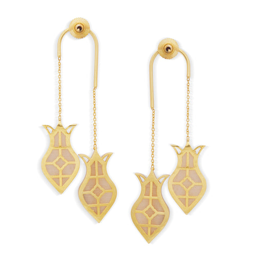 AMPHORA EARRINGS - DBJ International 22k Gold Plated
