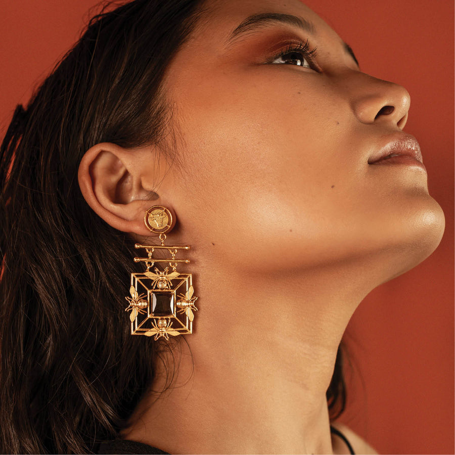 MORI EARRINGS - DBJ International 22k Gold Plated