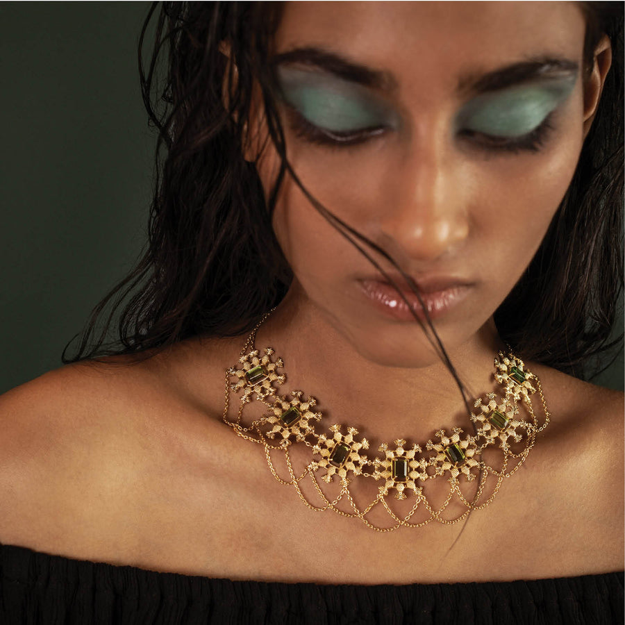 PINA NECKLACE - DBJ International 22k Gold Plated