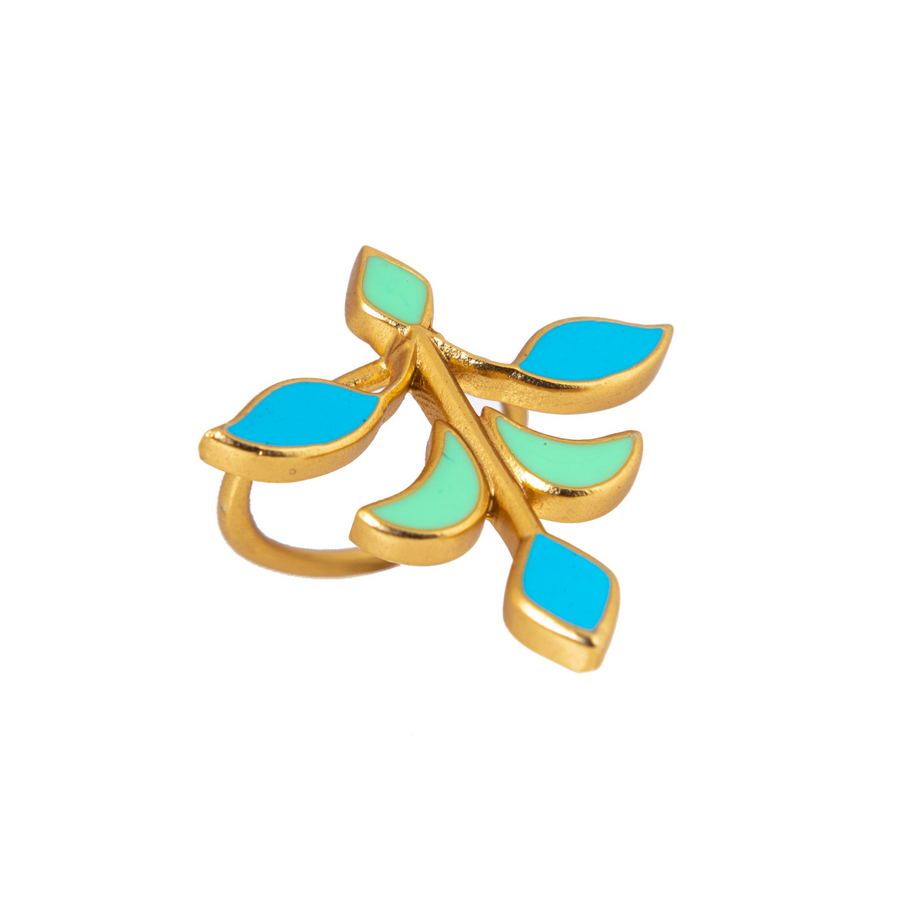 TAE RING - DBJ International 22k Gold Plated / Pink & White