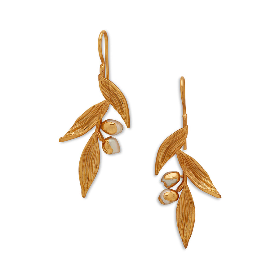 gold baroque pearl haya earrings