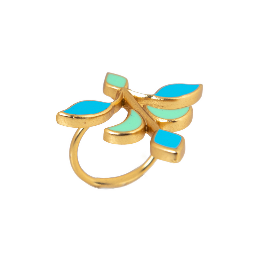 TAE RING - DBJ International 22k Gold Plated / Pink & White