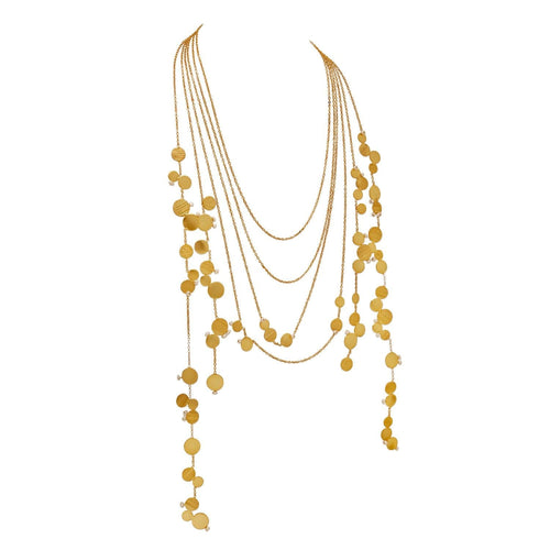 AIRE LAYERED NECKLACE - DBJ International 22k Gold Plated