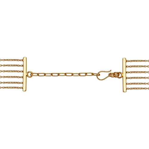 AIRE LAYERED NECKLACE - DBJ International 22k Gold Plated