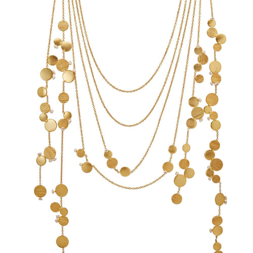 AIRE LAYERED NECKLACE - DBJ International 22k Gold Plated