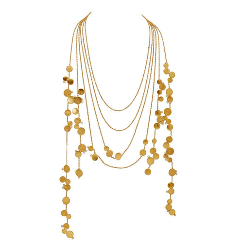 AIRE LAYERED NECKLACE - DBJ International 22k Gold Plated