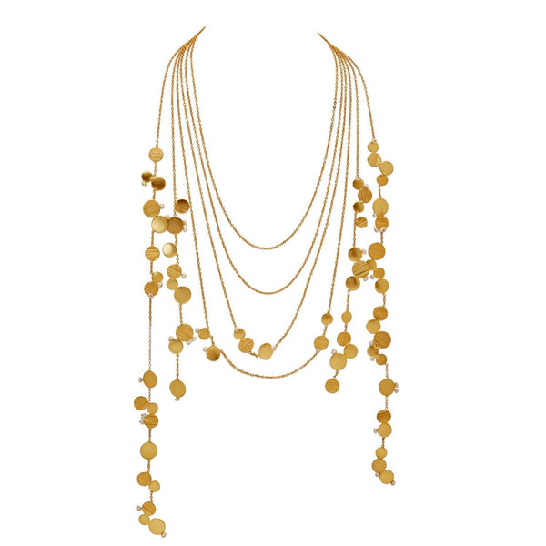AIRE LAYERED NECKLACE - DBJ International 22k Gold Plated