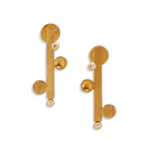 VAARA MINI STUDS - DBJ International 22k Gold Plated