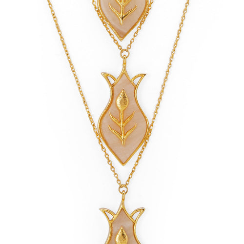 AMPHORA LAYERED NECKLACE - DBJ International 22k Gold Plated