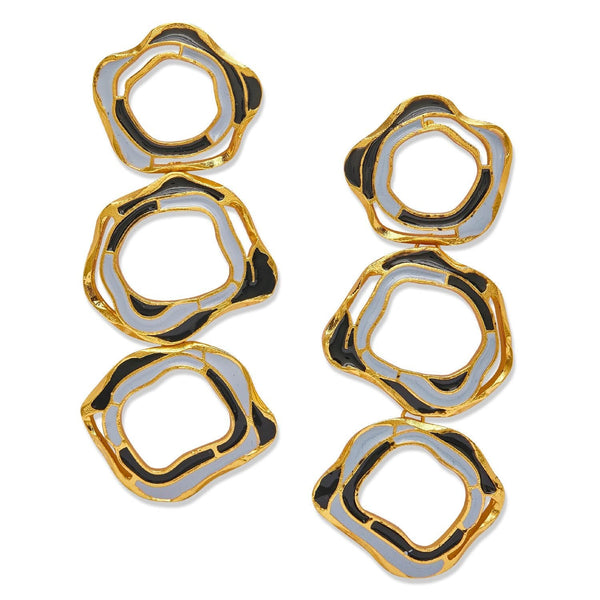 AQUA EARRINGS - DBJ International 22k Gold Plated
