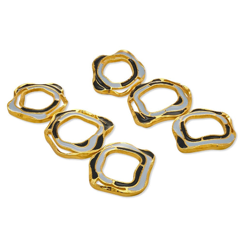AQUA EARRINGS - DBJ International 22k Gold Plated