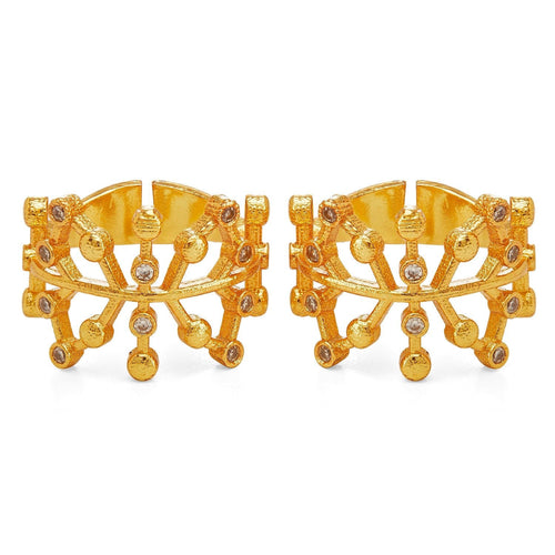 AURO DOUBLE RING - DBJ International 22k Gold Plated / US 5.5 & 6.5 Adjustable