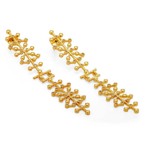 AURO EARRINGS - DBJ International 22k Gold Plated