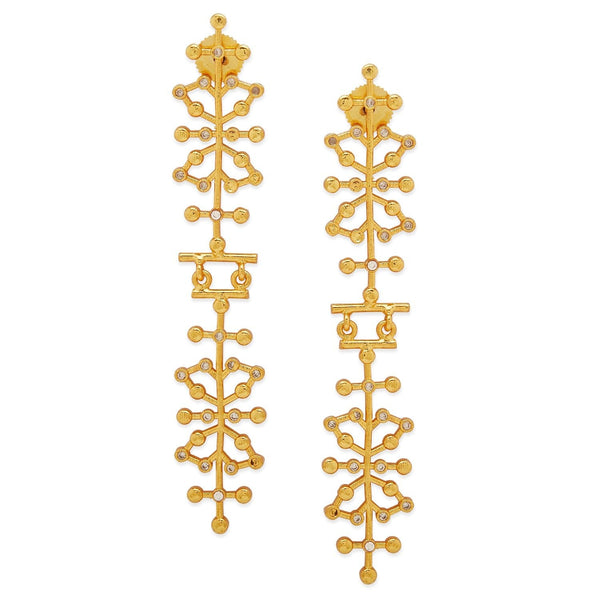 AURO EARRINGS - DBJ International 22k Gold Plated