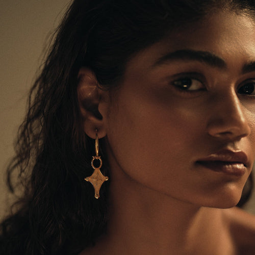 CRUZ EARRINGS - DBJ International 22k Gold Plated