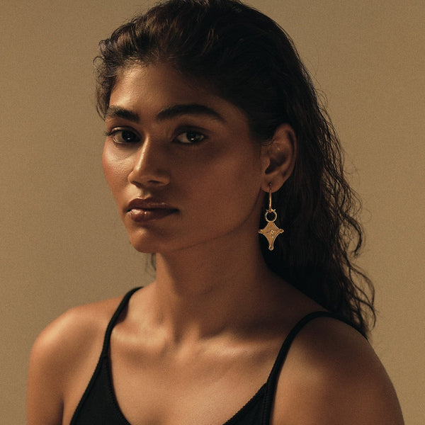 CRUZ EARRINGS - DBJ International 22k Gold Plated