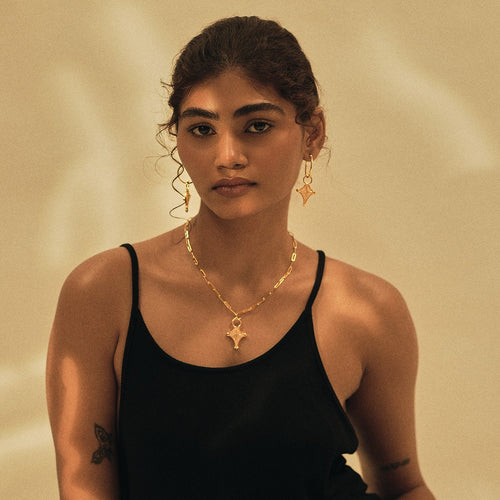 CRUZ NECKLACE - DBJ International 22k Gold Plated
