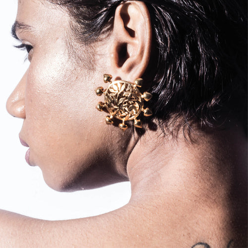 ENAAZ STUDS - DBJ International Antique Gold Plated