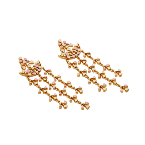 EURI CHANDELIERS - DBJ International 22k Gold Plated / Pink & White