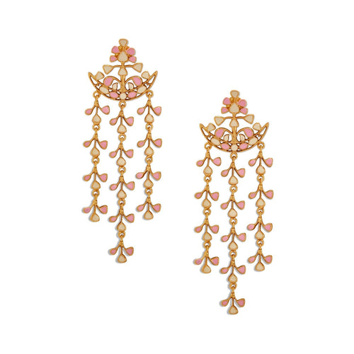 EURI CHANDELIERS - DBJ International 22k Gold Plated / Pink & White