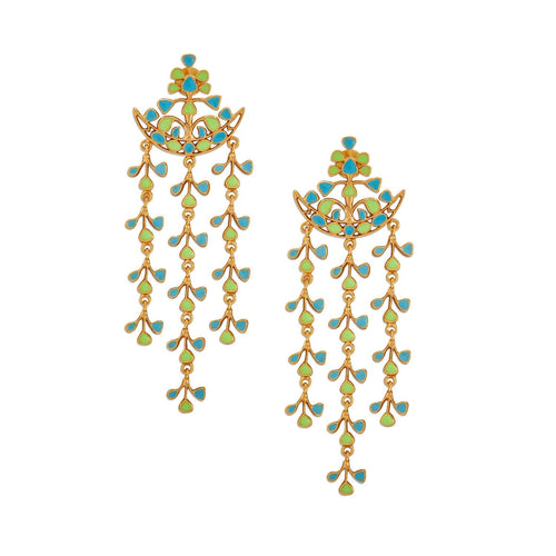 EURI CHANDELIERS - DBJ International 22k Gold Plated / Blue & Green