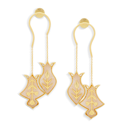 HAMSA EARRINGS - DBJ International 22k Gold Plated