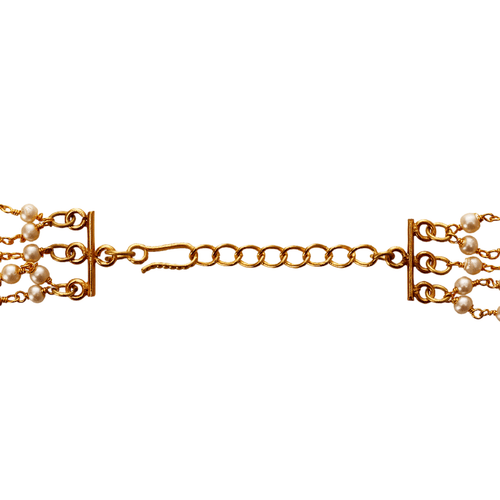 ISEU NECKLACE - DBJ International 22k Gold Plated / Pink & White