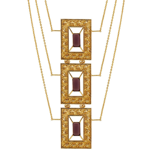 KAMEL NECKLACE - DBJ International 22k Gold Plated