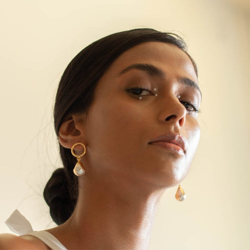 LULUDROP EARRINGS - DBJ International 22k Gold Plated