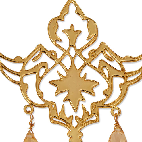 MIR CITRINE DROPS - DBJ International 22k Gold Plated