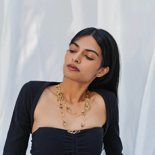 MIVA MAXI NECKLACE - DBJ International 22k Gold Plated