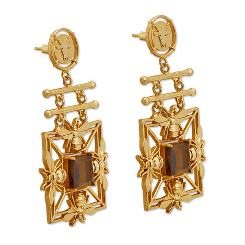 MORI EARRINGS - DBJ International 22k Gold Plated