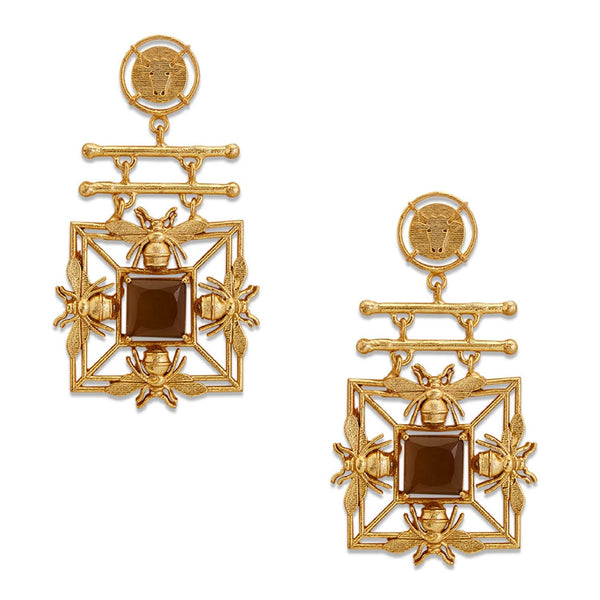 MORI EARRINGS - DBJ International 22k Gold Plated