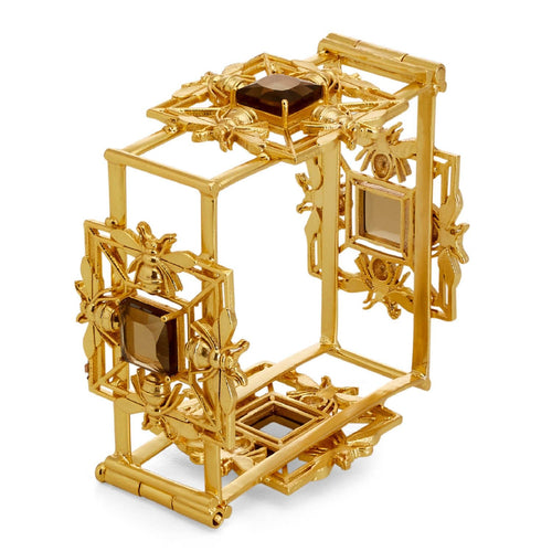 MORI SQUARE CUFF - DBJ International 22k Gold Plated / 2.4