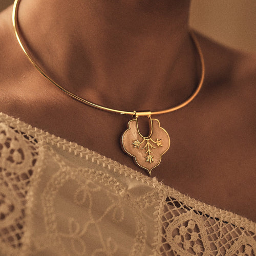MOSAIC CHOKER - DBJ International 22k Gold Plated