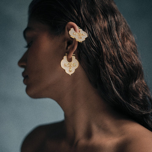MOSAIC EARRINGS - DBJ International 22k Gold Plated