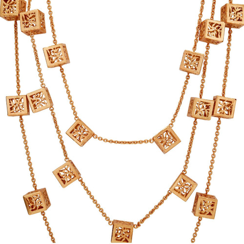 NOOR DROP NECKLACE - DBJ International Antique Gold Plated