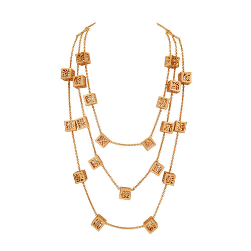 NOOR DROP NECKLACE - DBJ International Antique Gold Plated