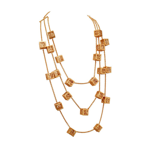 NOOR DROP NECKLACE - DBJ International Antique Gold Plated