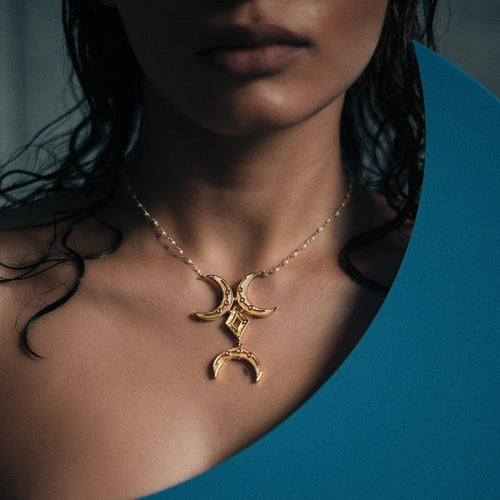 NOOR NECKLACE - DBJ International 22k Gold Plated