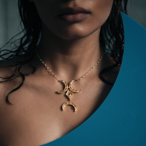 NOOR NECKLACE - DBJ International 22k Gold Plated
