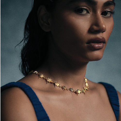 PANKHA NECKLACE - DBJ International 22k Gold Plated
