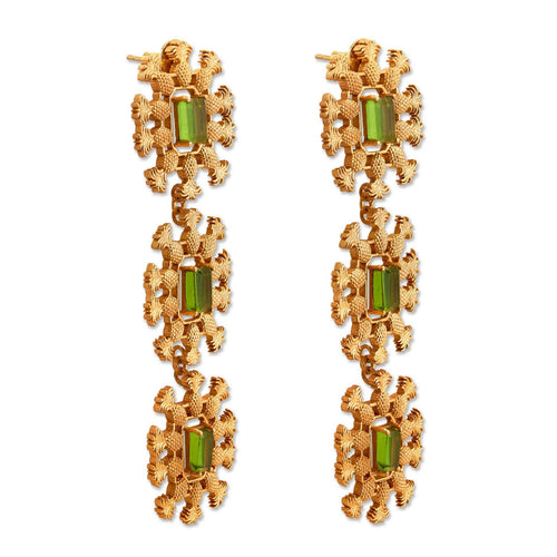 PINA EARRINGS - DBJ International 22k Gold Plated