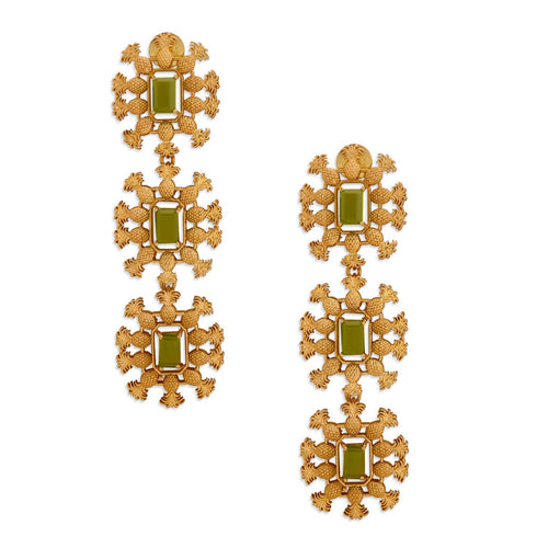 PINA EARRINGS - DBJ International 22k Gold Plated